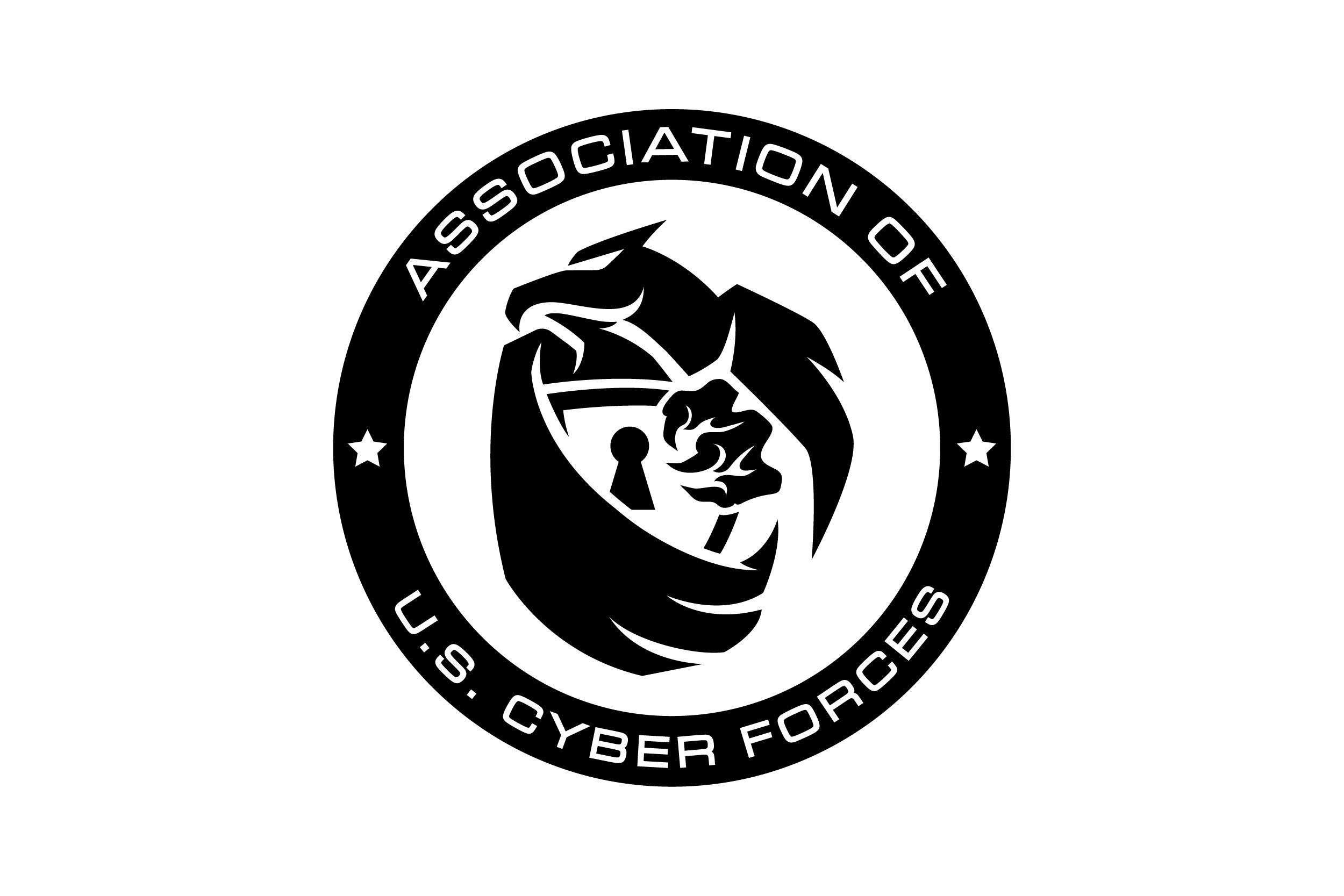 Association-of-U.S.-Cyber-Forces-Black-color-White-background